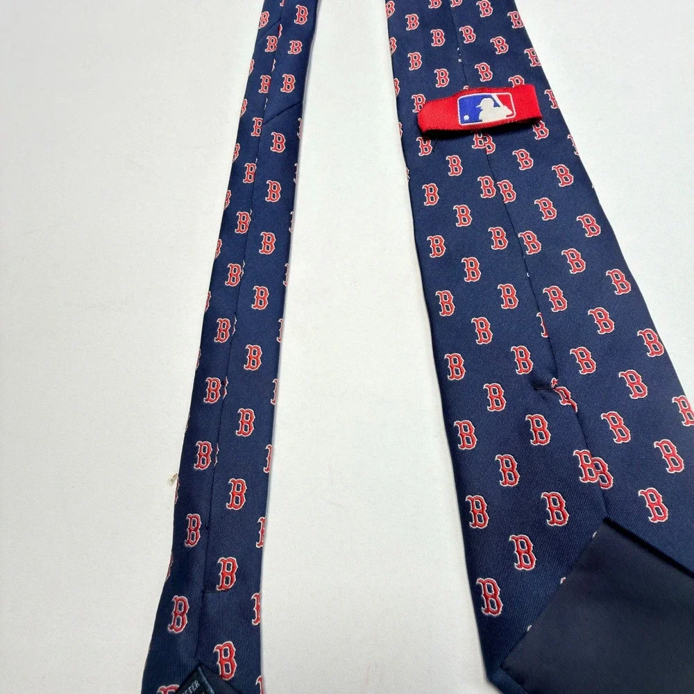 Boston‎ Red Sox MLB Navy Logo Print Tie Officially Licensed